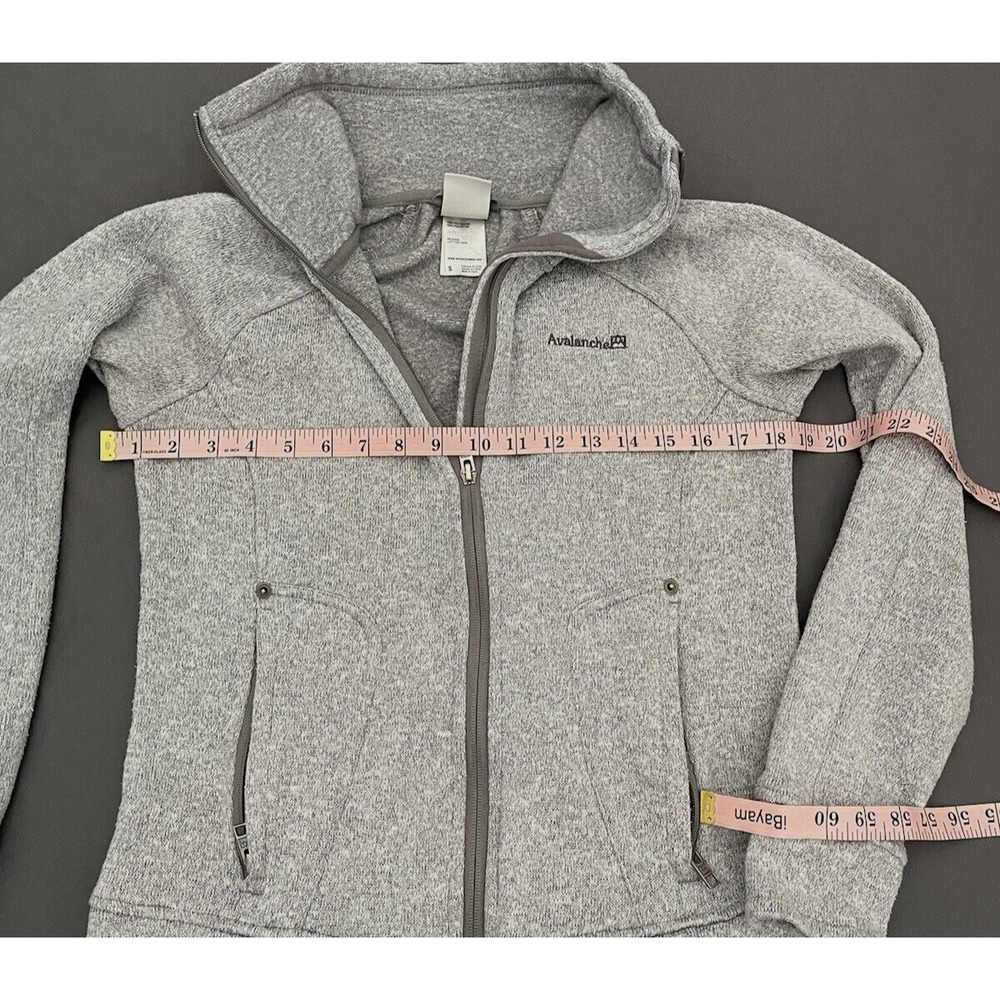 Avalanche Outdoor Women's Size Small Sweater Jacket Light Gray High Collar - Picture 8 of 10